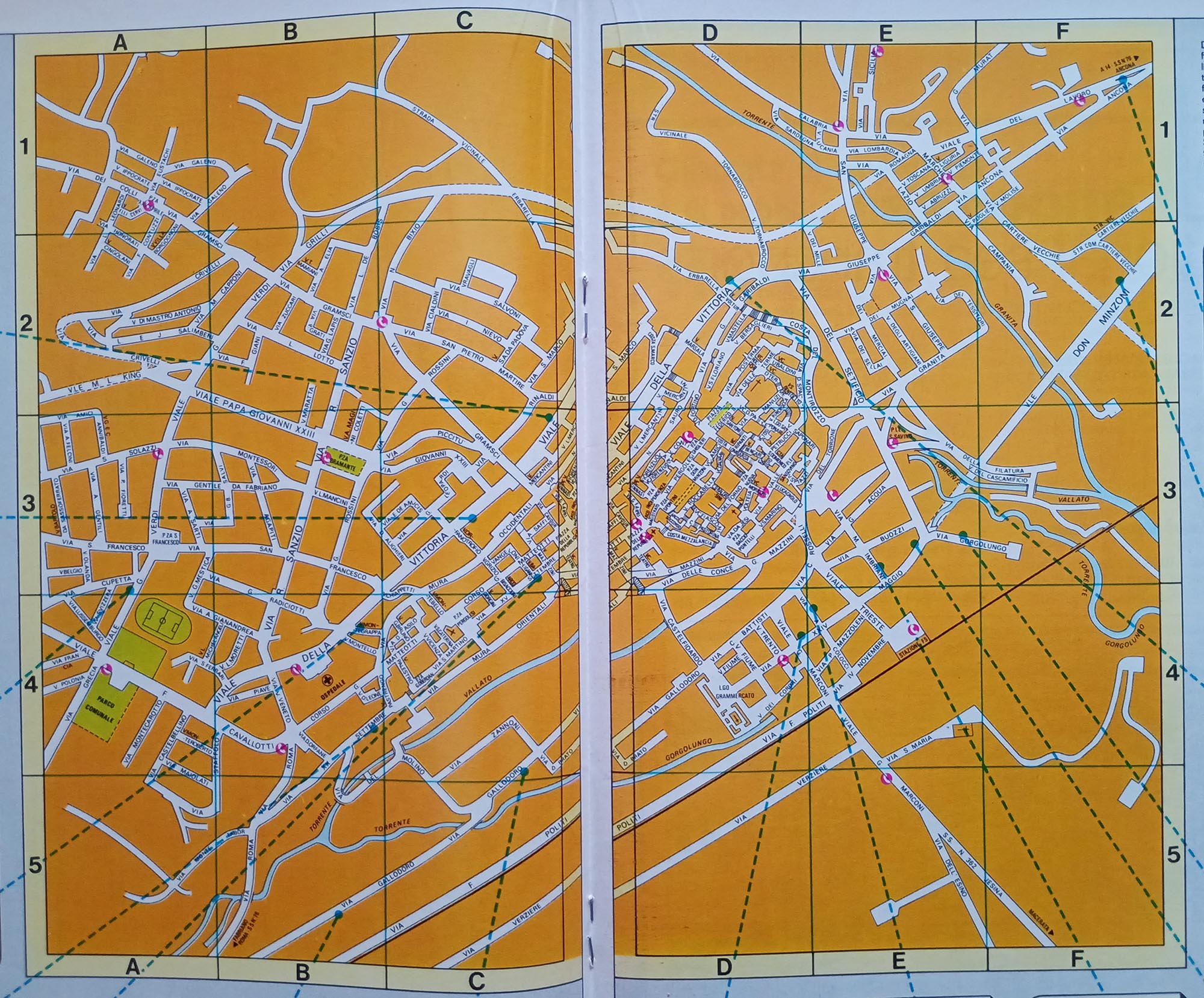 Tavola topografica di Jesi, 1982/83, tavole arancione