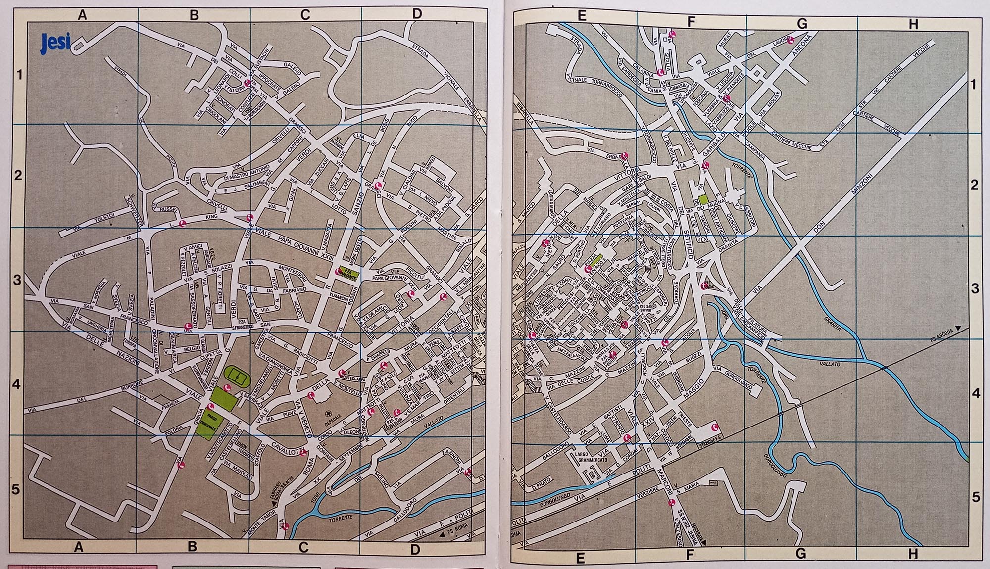 Tavola topografica di Jesi, 1990/91, tavole grigio