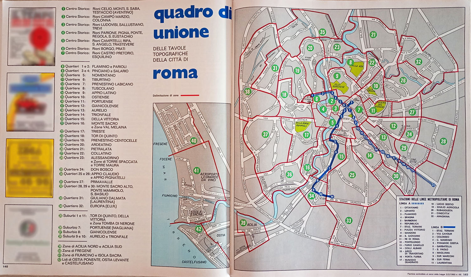 Quadro d'unione delle tavole, Roma 82
