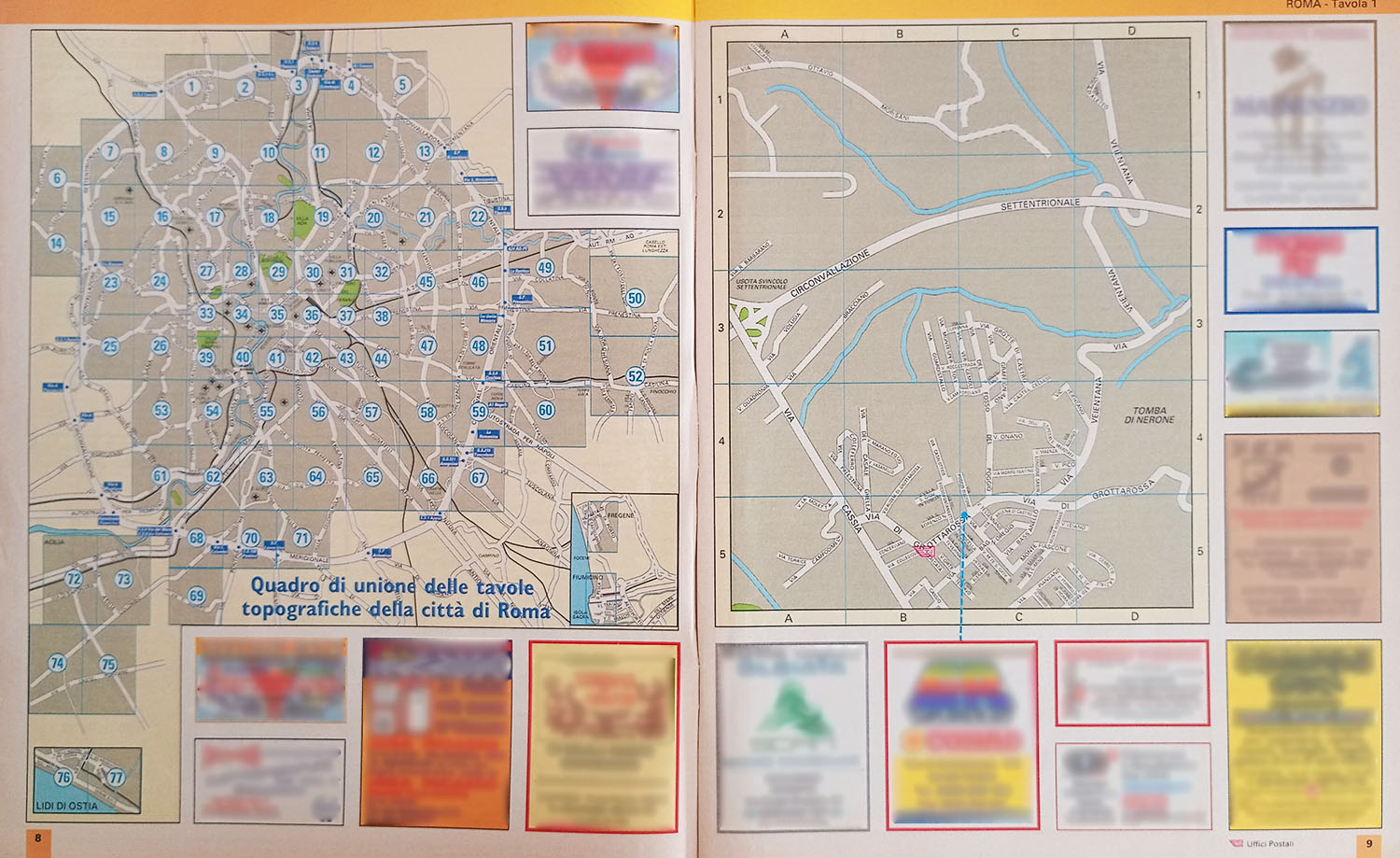 Quadro d'unione delle tavole, Roma 99/00